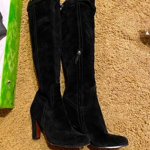 Sam Edelman Sutton Black Suede Over The Knee OTK Boots size 8.5